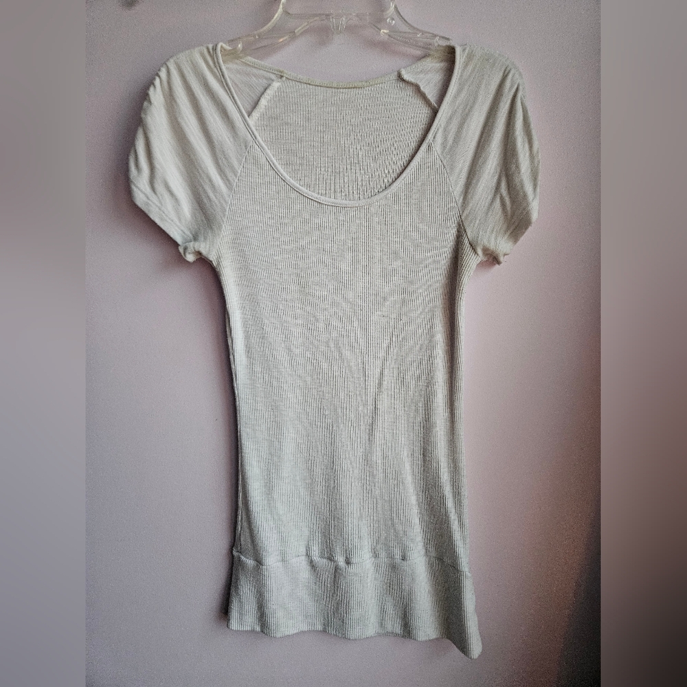 Women's Cream Short Sleeve Top